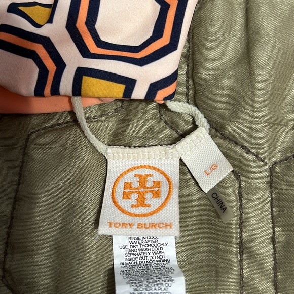 Tory Burch Geo Octagon Square bikini top size L - Picture 2 of 6